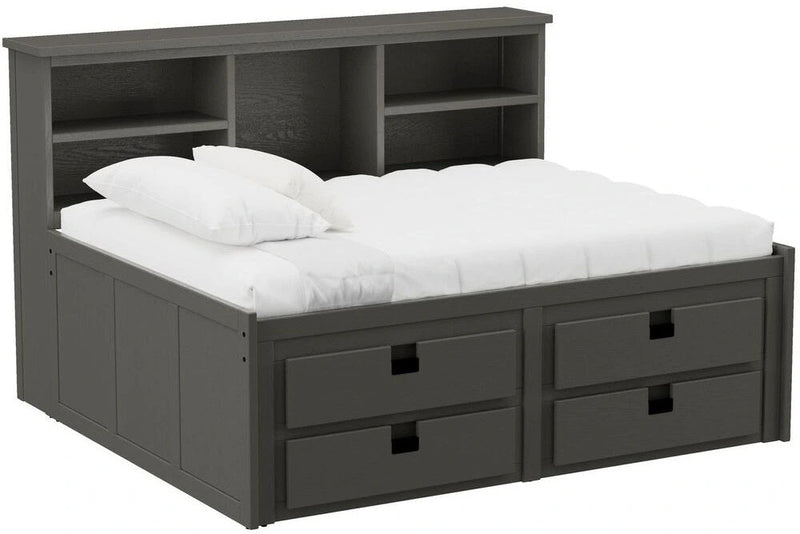Elements International Cali Kids Full Wall Bed in Sleek Gray