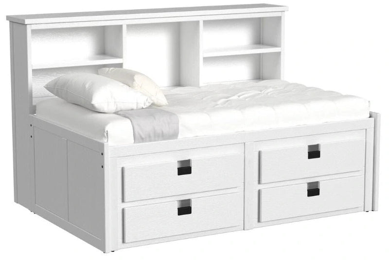 Elements International Cali Kids Twin Wall Bed in White