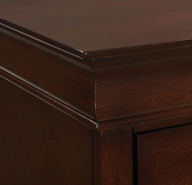 Elements International Louis Philippe Nightstand in Cherry