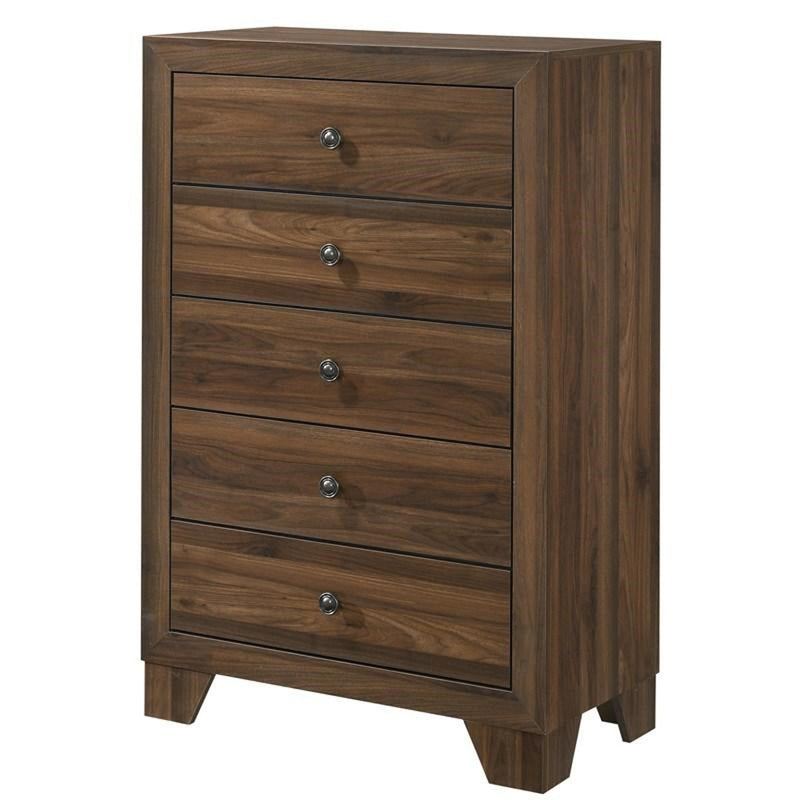Crown Mark Millie Chest in Brown Cherry