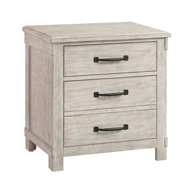 Elements International Scott Nightstand in White