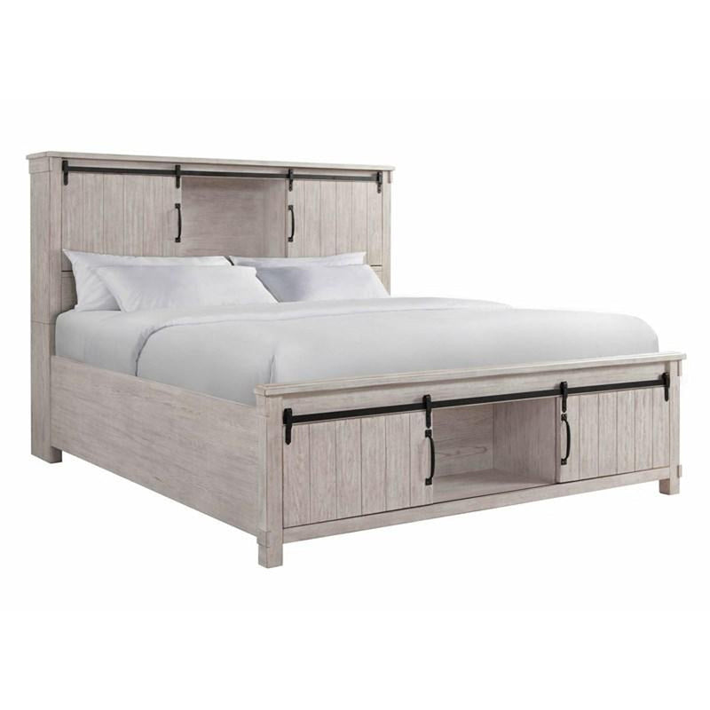 Elements International Scott King Platform Storage Bed in White