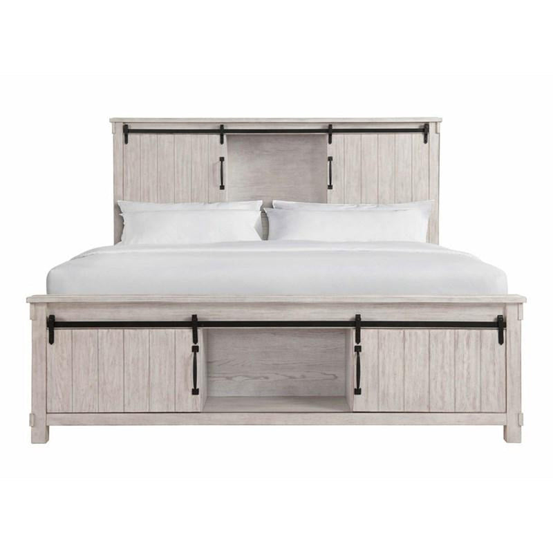 Elements International Scott King Platform Storage Bed in White