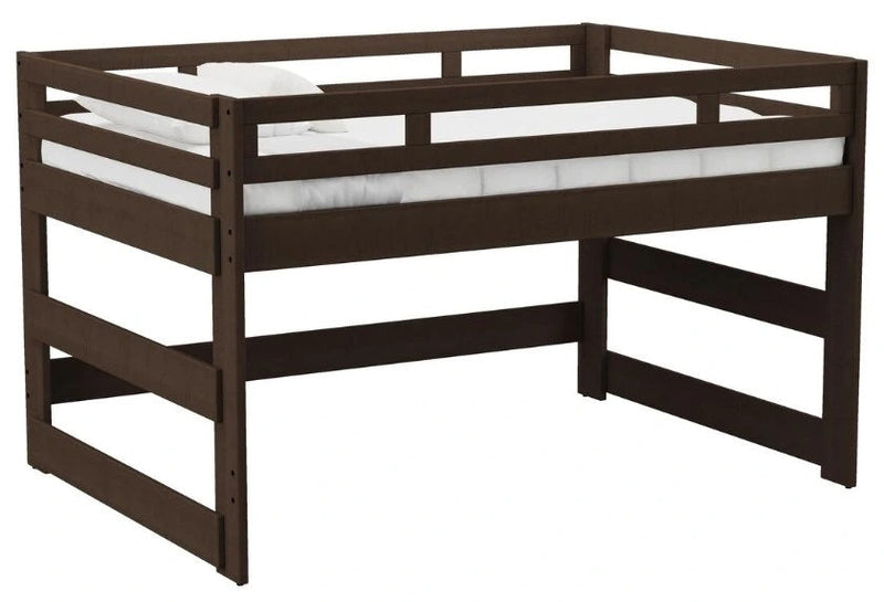 Elements International Cali Kids Full Junior Loft Bed in Brown