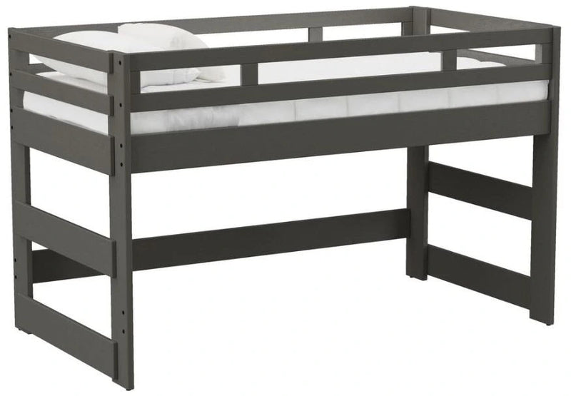 Elements International Cali Kids Twin Junior Loft Bed in Sleek Gray