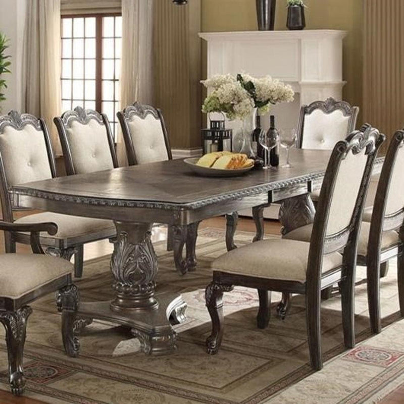 Crown Mark Kiera Dining Table in Grey 2151T-44108-TGY