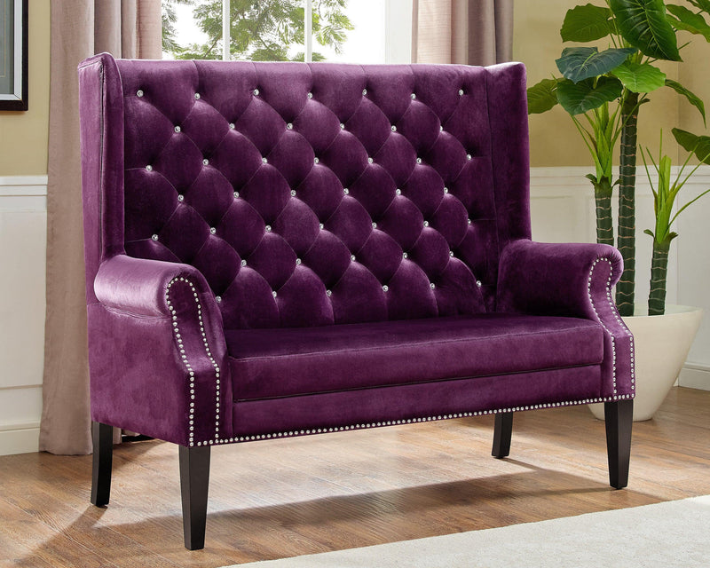 ODINA LOVESEAT CHAIR PURPLE