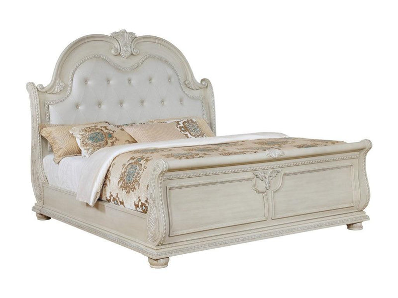 Crown Mark Stanley Queen Bed in Antique White