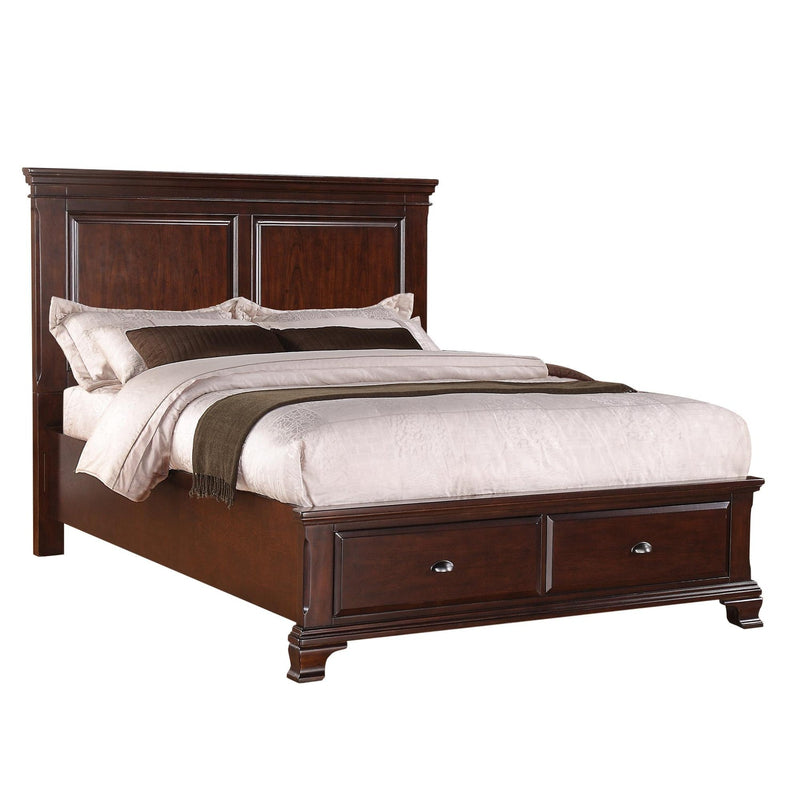 Canton Cherry Queen Storage Bed
