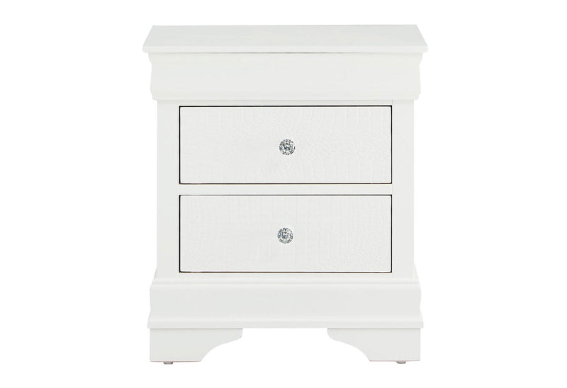 POMPEI METALLIC GREY NIGHTSTAND