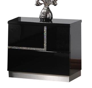J&M Lucca Right Facing Nightstand in Black Lacquer