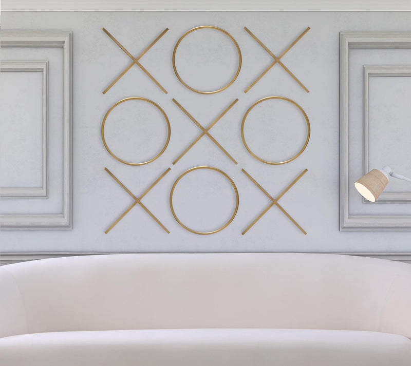 XOXO Gold Stainless Steel Wall Decor