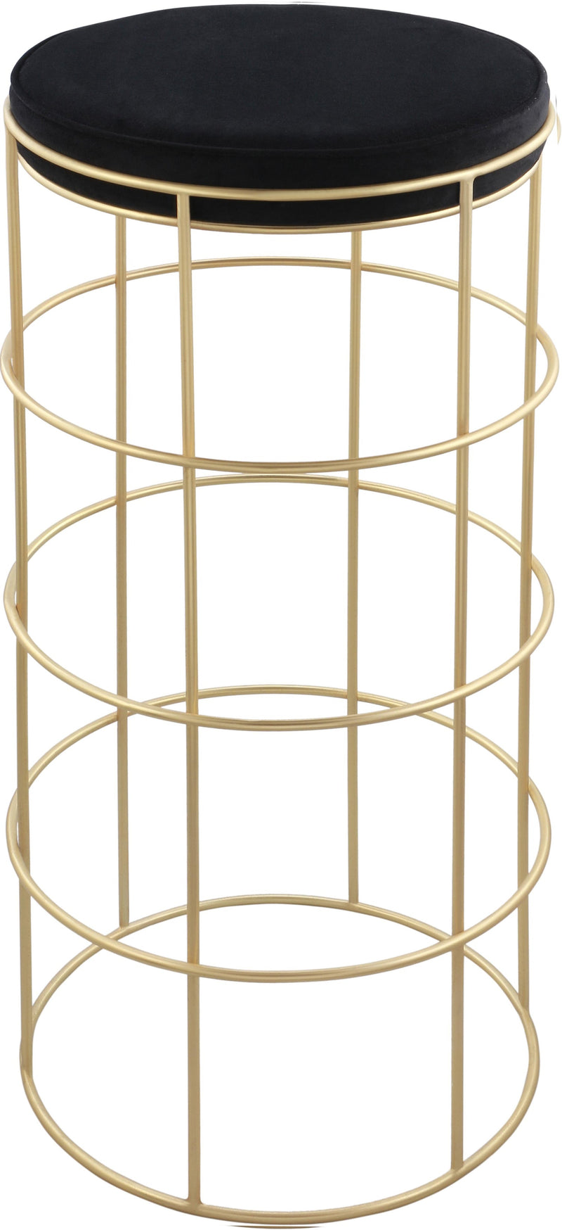 Rebar Black Velvet Bar Stool