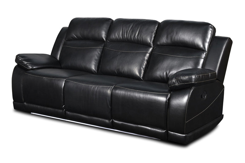 VEGA DUAL RECLINER SOFA - PREMIER BLACK