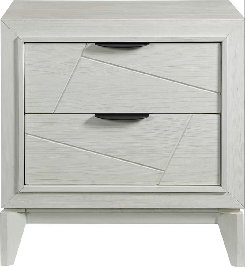 Elements International Artis Nightstand in White