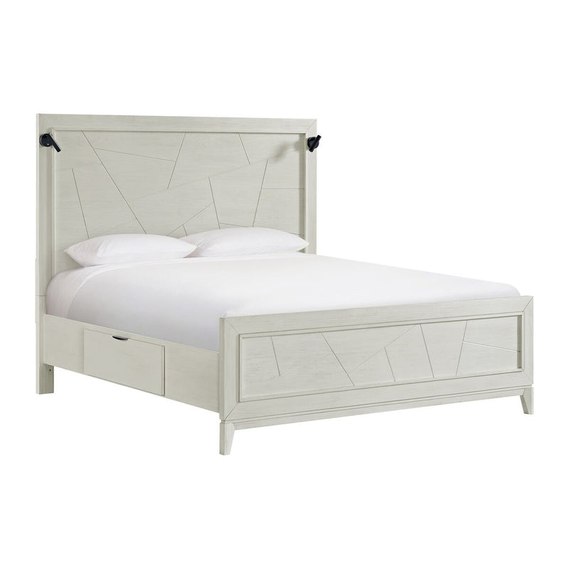 Elements International Artis Queen Storage Bed in White