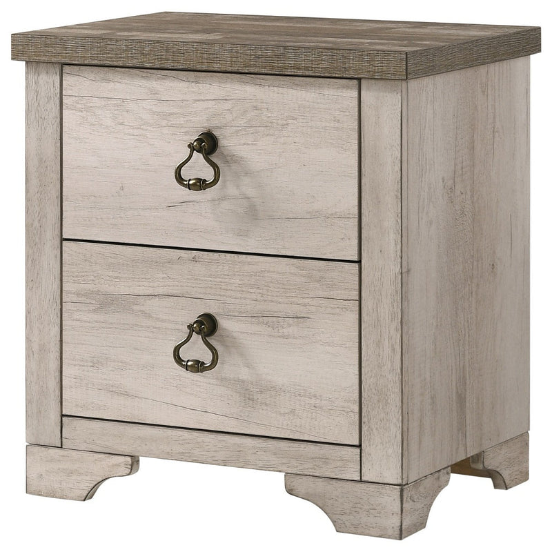 Crown Mark Patterson Nightstand in Driftwood Grey