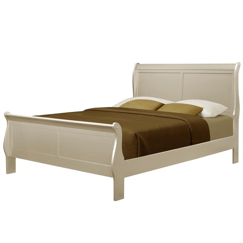 Crown Mark Louis Philip Queen Sleigh Bed in Champagne