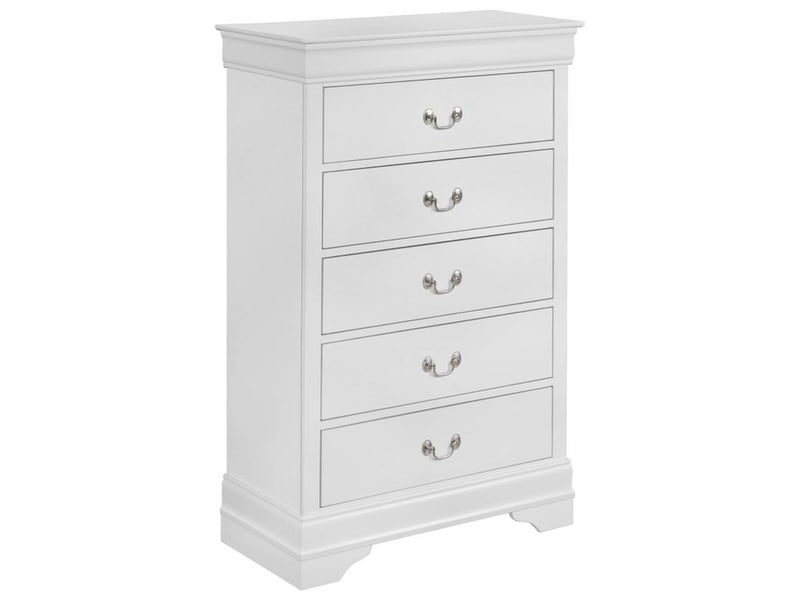 Crown Mark Louis Philip Chest in White