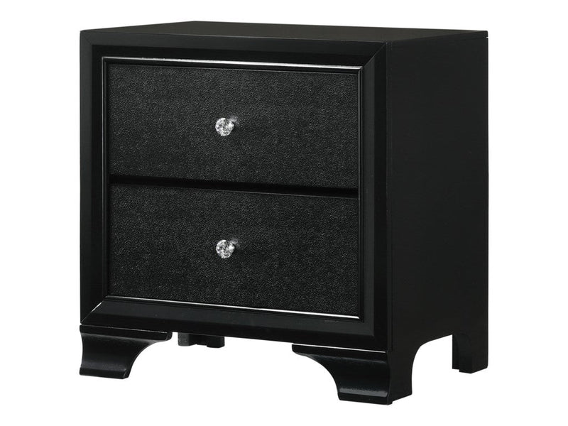 Crown Mark Micah Nightstand in Black