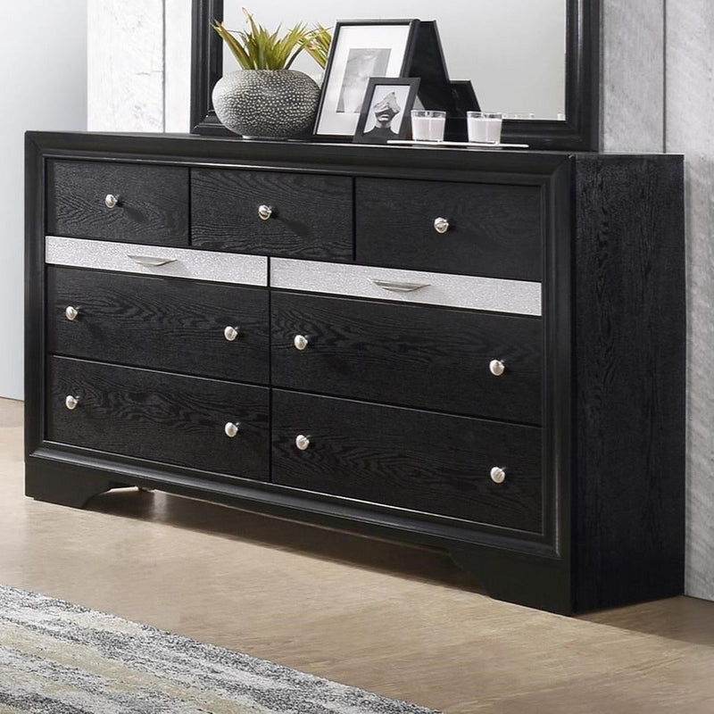 Crown Mark Regata Dresser in Black
