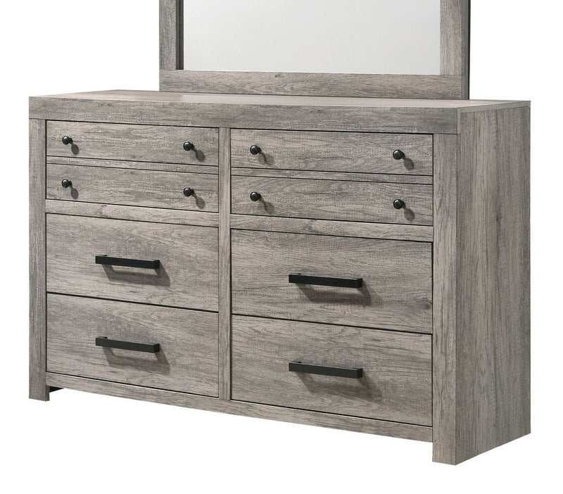 Crown Mark Tundra Dresser in Grey