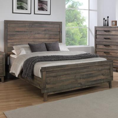 Crown Mark Tacoma King Panel Bed in Brown