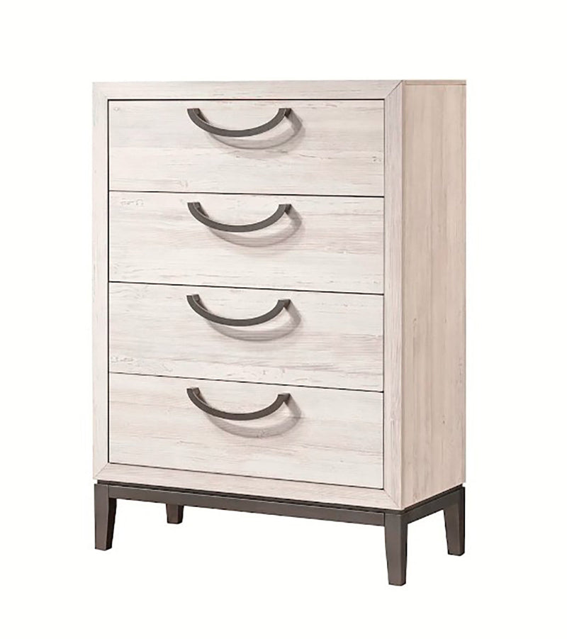 Crown Mark Furniture Veda 4 Drawer Chest in Beige