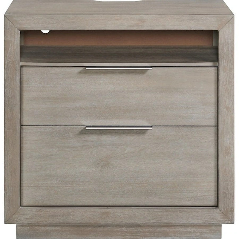 Elements International Arcadia Nightstand in Grey