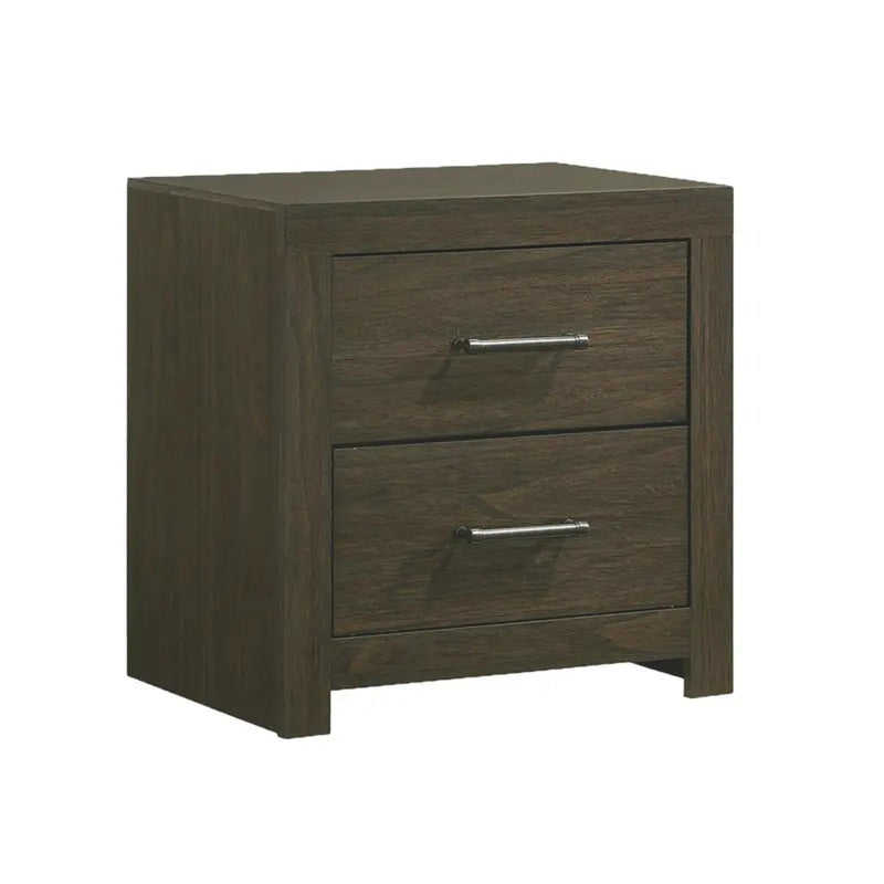 Elements International Hendricks Youth Nightstand in Brown Grey