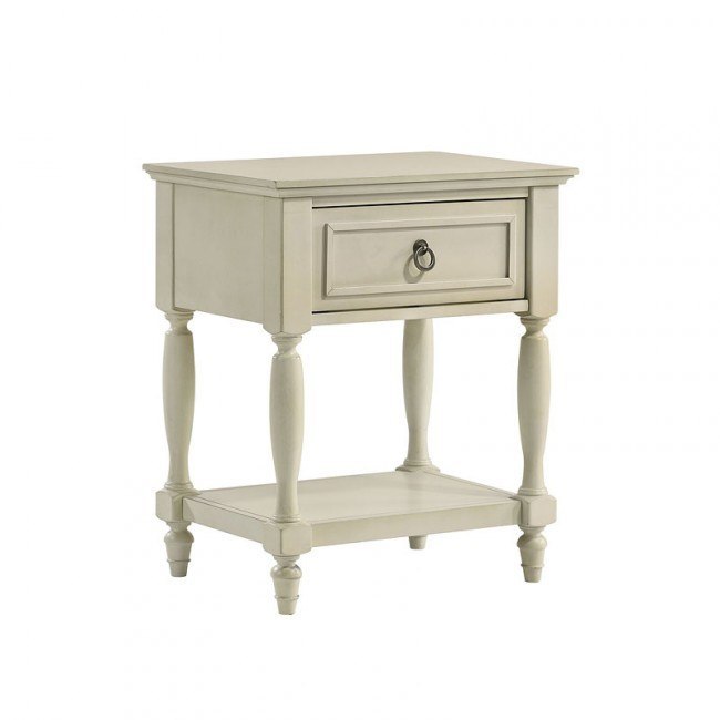 Elements International Gianna Youth Open Nightstand in White