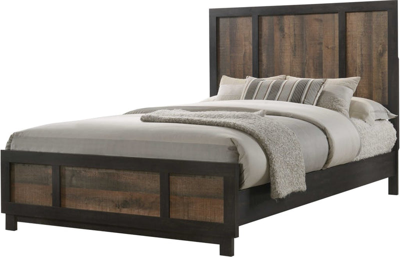 Elements International Harlington King Bed in Rustic Gray