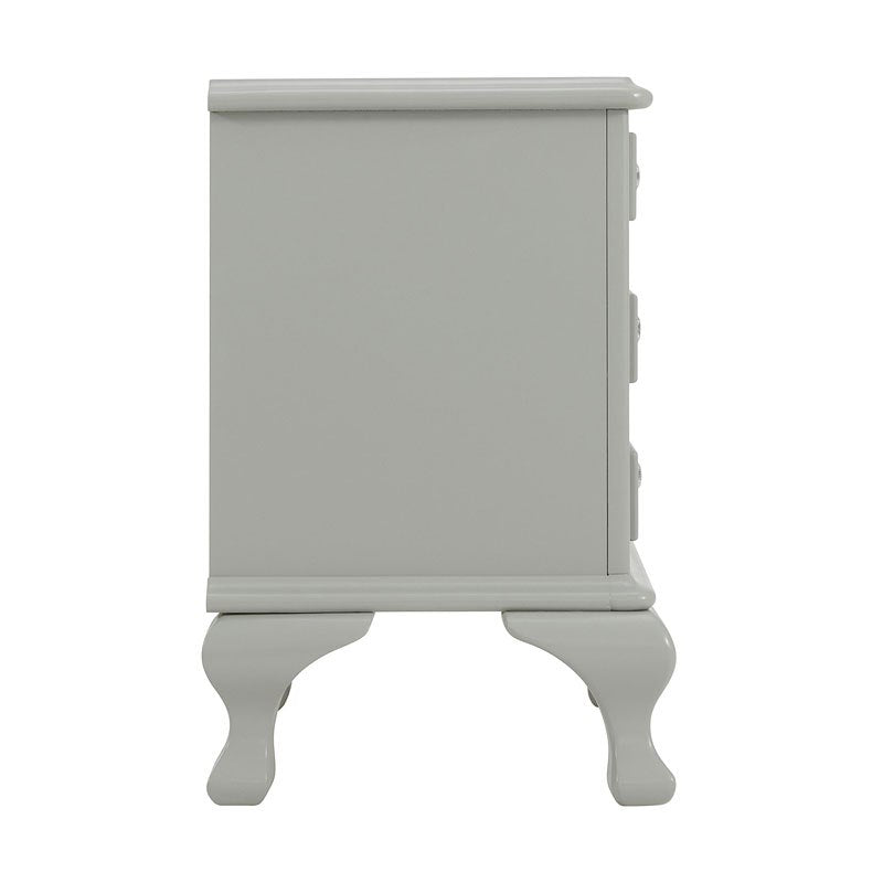 Elements International Jesse Youth Nightstand in Grey