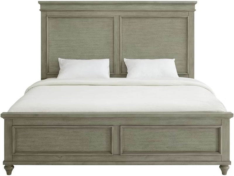 Elements International Kendari Queen Panel Bed in Grey