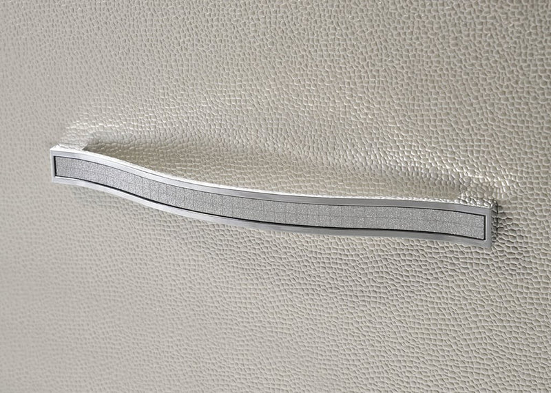 Elements International Platinum Night Stand in Golden Champagne