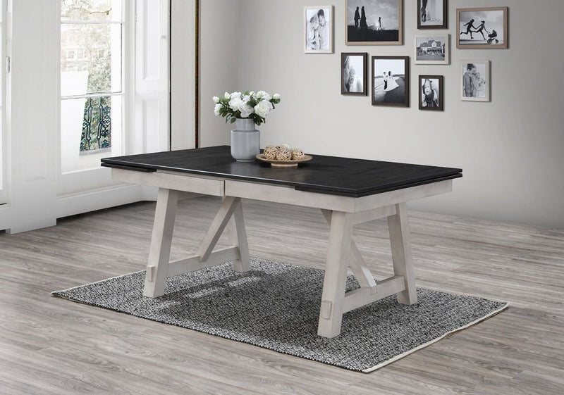 Crown Mark Maribelle Rectangular Dining Table in Chalk/Grey