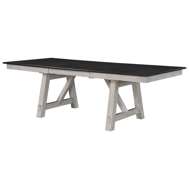 Crown Mark Maribelle Rectangular Dining Table in Chalk/Grey
