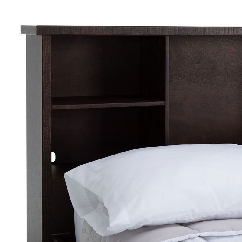 Elements International Vista Captain Bed Twin Storage Bed in Brown