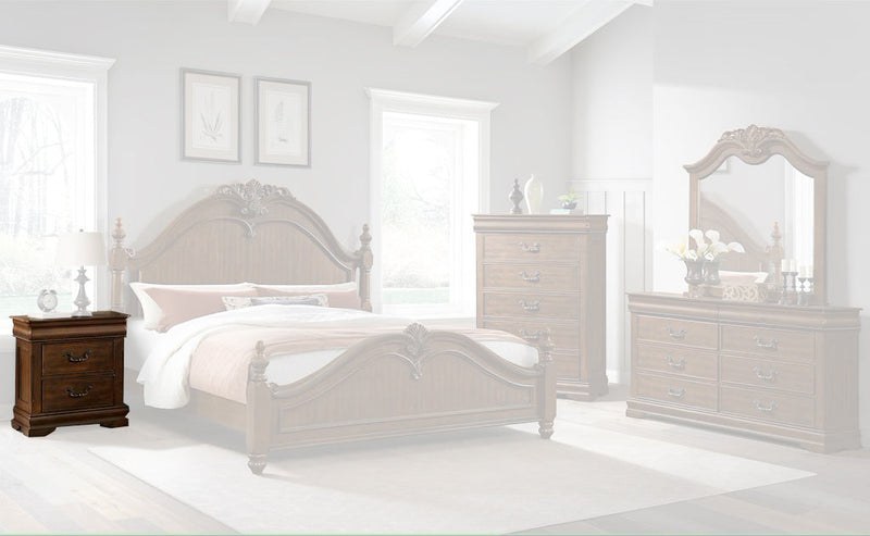 Elements International Northridge Youth Nightstand in Brown