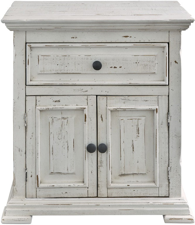 Elements International Olivia White Nightstand