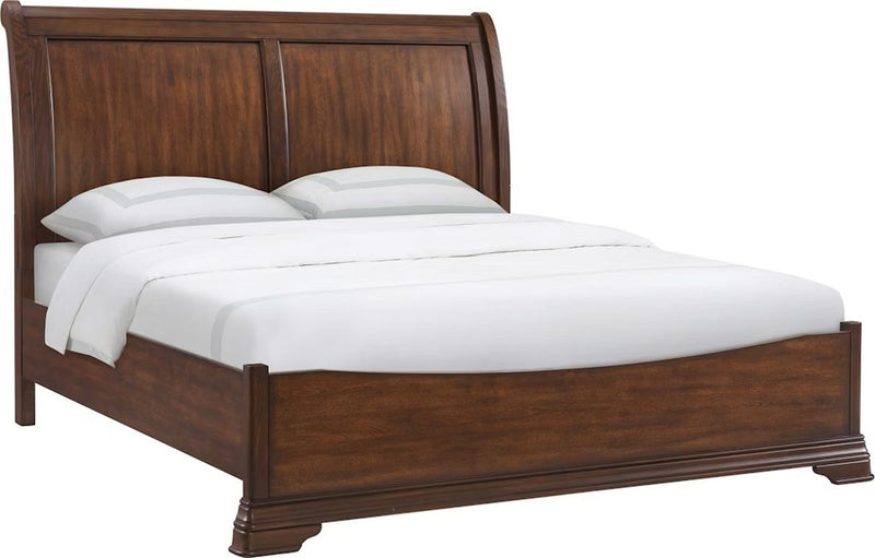 Elements International Phillipe Queen Panel Bed in Brown