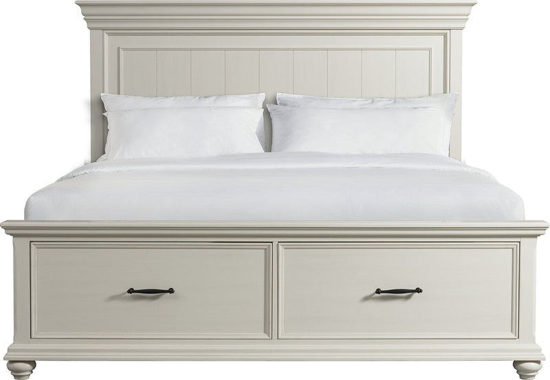 Elements International Slater King Storage Bed in White