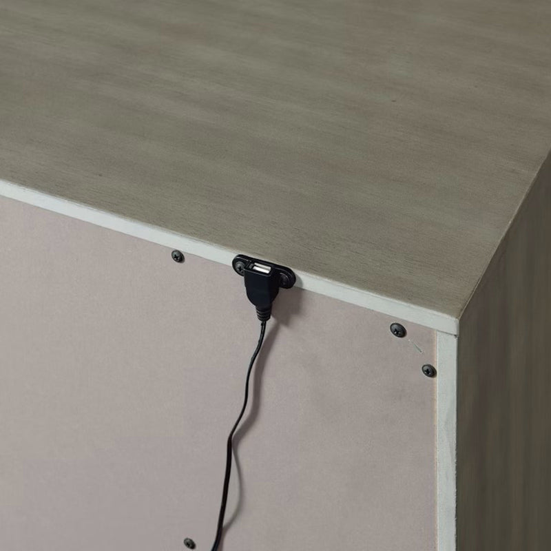 Elements International Zig Nightstand in Grey