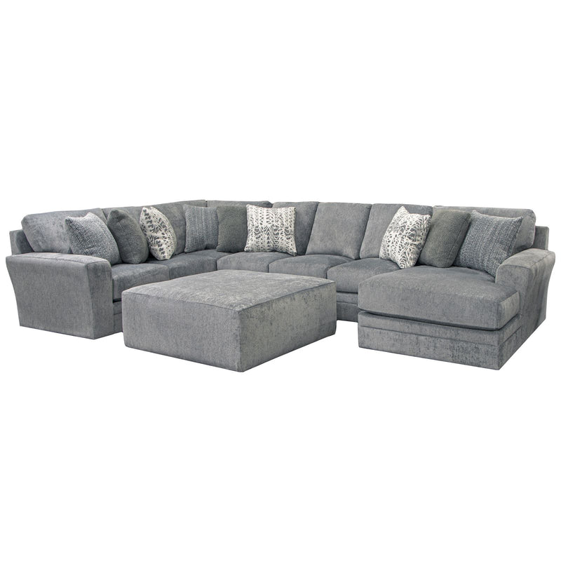 2477 Large 3 PC Sectional in Glacier Gray Sectional