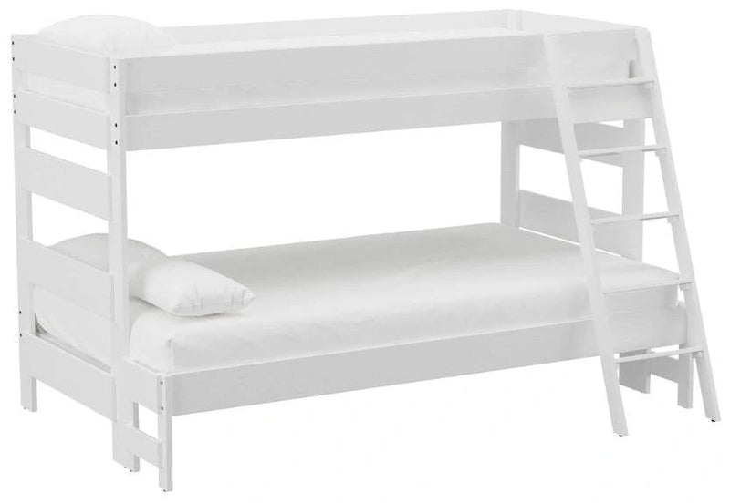 Elements International Cali Kids Twin over Full Bunk Bed with Ladder in White