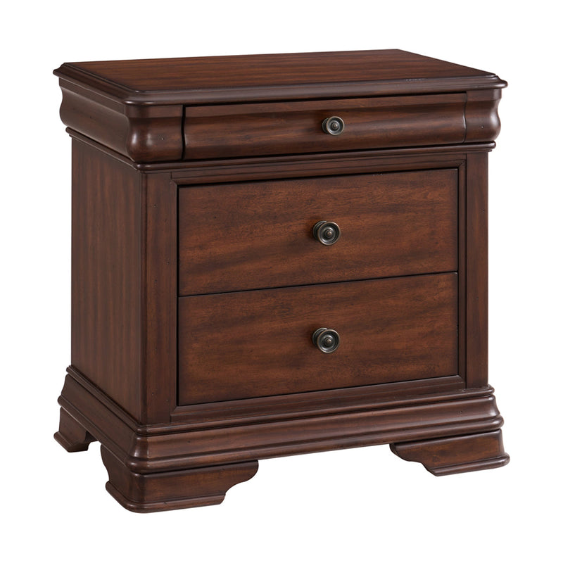 Elements International Phillipe Nightstand in Brown