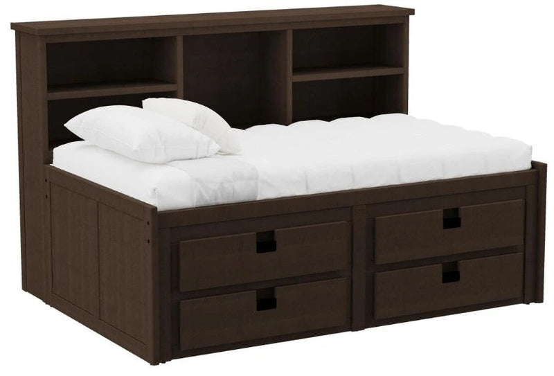 Elements International Cali Kids Twin Wall Bed in Brown