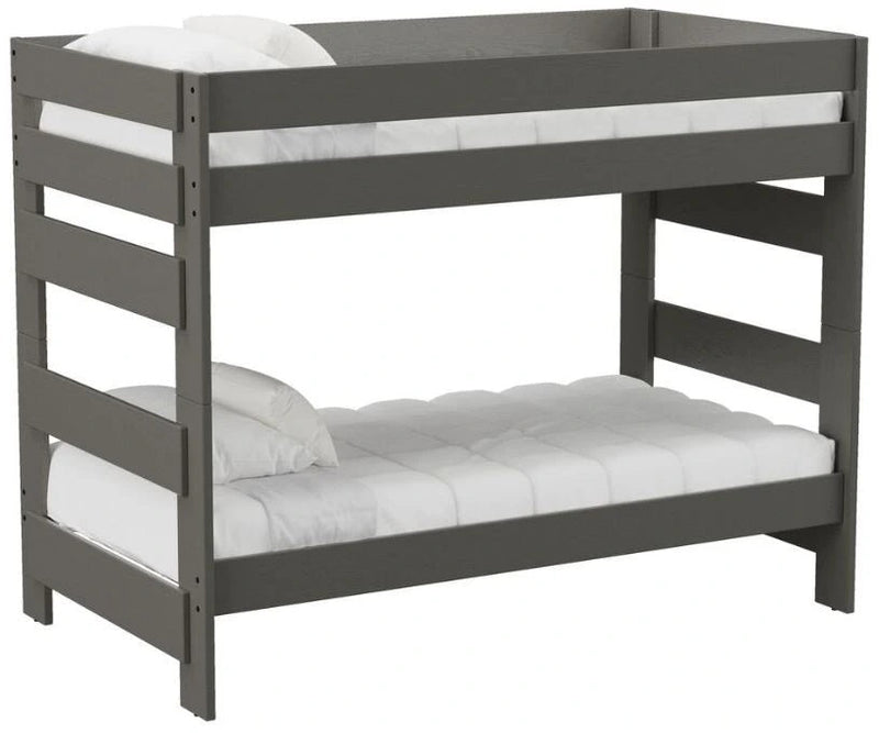 Elements International Cali Kids Twin over Twin Bunk Bed in Sleek Gray