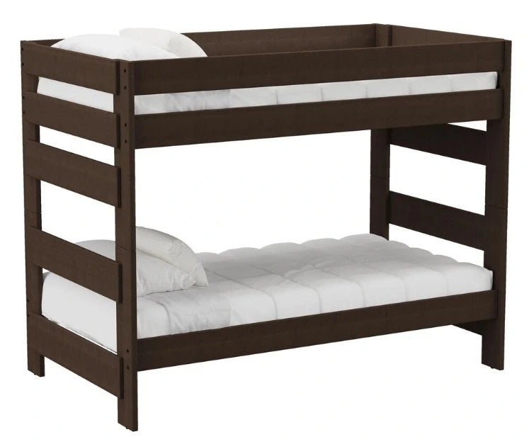 Elements International Cali Kids Twin over Twin Bunk Bed in Brown