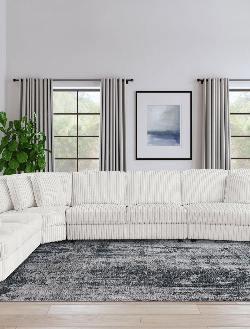 Emberson Upholstered Armless Loveseat Ivory